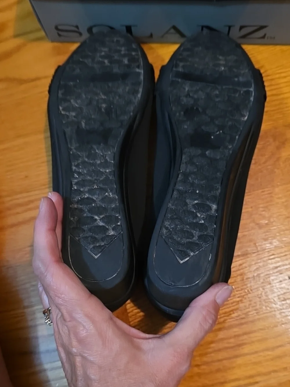 Black Embellished Women's Comfort Wedge Shoe